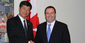 Sikyong Dr Lobsang Sangay and Mr Jason Kenney, Canada’s Minister of Citizenship, Immigration and Multiculturalism. Ottawa,  (Photo: tibet.net)