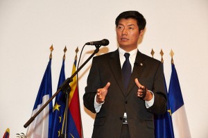 Sikyong Dr. Lobsang Sangay addressing the conference of the presidents of the Tibetan communities in Europe  in Boldern, Switzerland, on 20 April Photo:Tibet Bureau