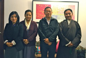 The Tibetan parliamentarians with Lok Sabha MP P.D. Rai Photo: Tibet.net