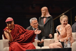 His Holiness at the Young Minds Conference at the Sydney Town Hall in Sydney Photo: Rusty Stewart DLIA/2013