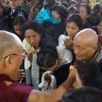 His Holiness is greeted by well-wishers on his arrival in Melbourne Photo: Jeremy Russell/OHHDL