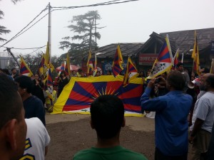 Tibetans and supporters in McLeod Ganj, Dharamsala Photo: Phayul