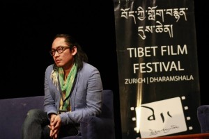 Filmmaker Gyalthang on the panel discussion Photo: SFT