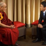 His Holiness with Nobutaka Murao of News Zero Photo: Jeremy RussellOHHDL