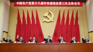 Top Chinese leaders attend the third Plenary session of the 18th CPC Central Committee in Beijing on November 12. Photo: Xinhuanet.com