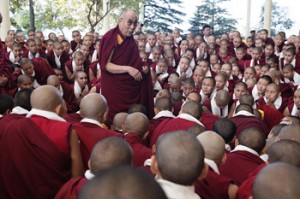 His Holiness the Dalai Lama met the participants of Jang Gun Choe. Photo: OHHDL