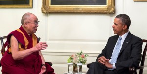 His Holiness the Dalai Lama with US President Barak Obama on February 21 Photo: tibet.net