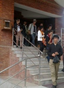 A group of Tibetans come out of the Department of Immigration, Kathmandu, Nepal Photo: phayul