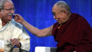 The Dalai Lama and Harvard University's Professor Marshall Ganz during a panel discussion in the United States in October Photos: AP; AFP; Corbis; EPA