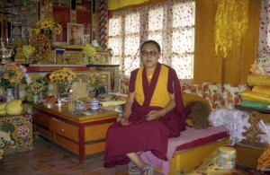 This photo taken June 1999 and released by Tsering Woeser on July 13, 2015, shows Tibetan lama Tenzin Delek Rinpoche in his home in Nyagqu County, also known as Yajiang County in the Garze Tibetan Autonomous Prefecture in southwestern China's Sichuan province. Relatives of Tenzin Delek Rinpoche were informed Sunday, July 12, 2015 that he has died in prison 13 years into serving a sentence for what human rights groups say were false charges that he was involved in a bombing in a public park. He was 65. (Tsering Woeser via AP)